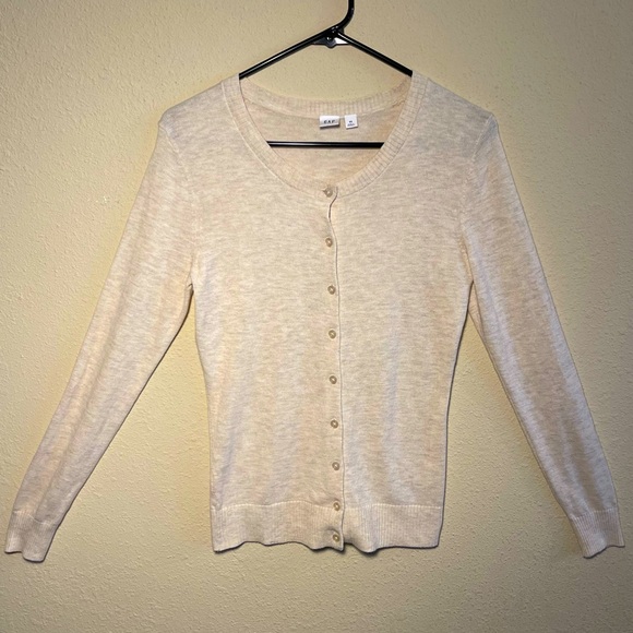 Oatmeal Heather Crewneck Cardigan - Picture 2 of 5
